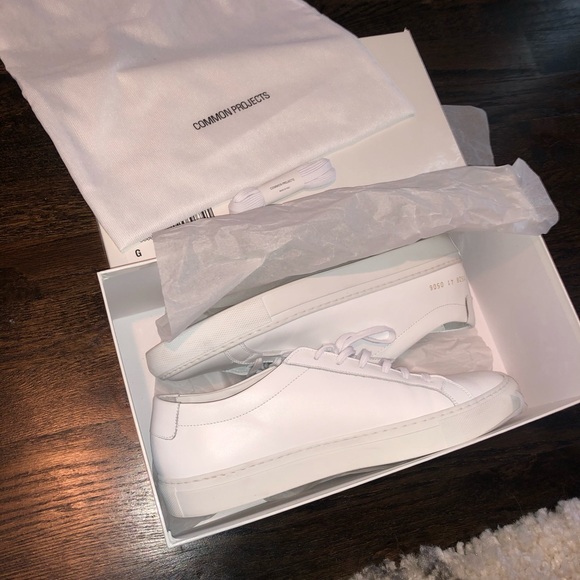 Mens Common Projects Achilles Leather Sneakers - Picture 4 of 6